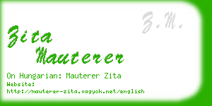 zita mauterer business card